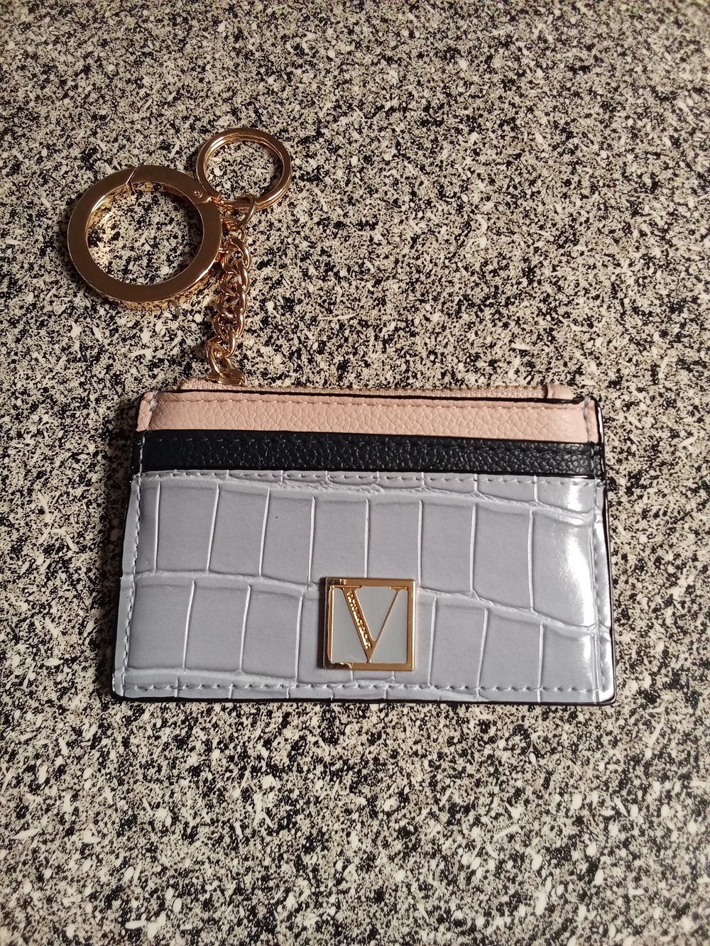 Victoria's Secret Croc Logo Card Holder/Keychain Wallet